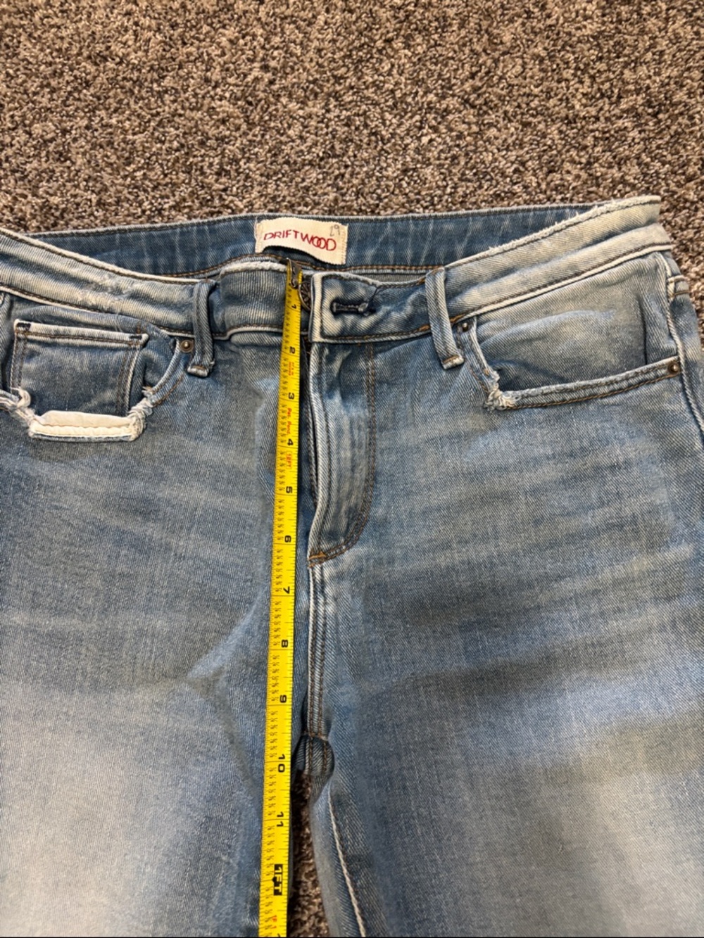DRIFTWOOD Light Wash Straight Leg Women's Jeans - Picture 4 of 6
